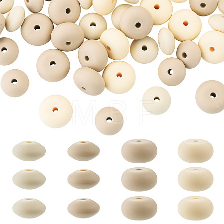 40Pcs 4 Styles Food Grade Eco-Friendly Silicone Beads SIL-TADJ0001-06A-1