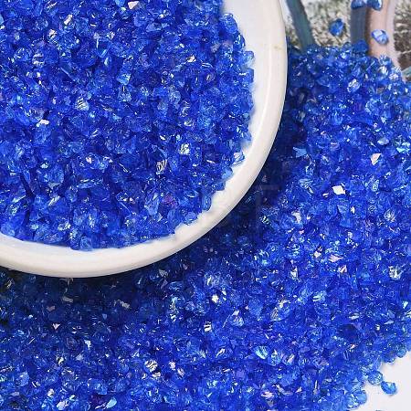 Transparent Electroplate Crushed Glass Craft GLAA-F123-10-1