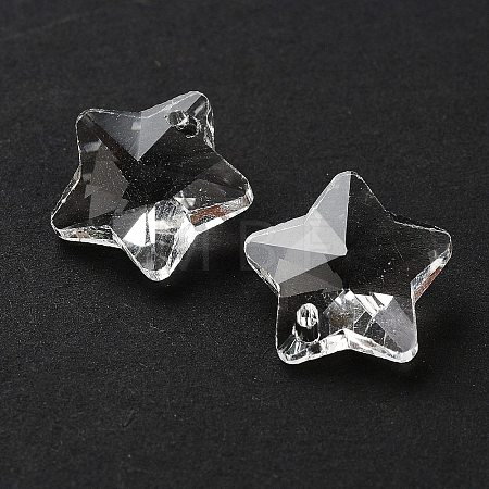 Transparent Glass Pendants X-GLAA-P037-04-16-1