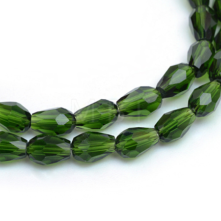 Transparent Glass Bead Strands GLAA-R168-8x11-01E-1