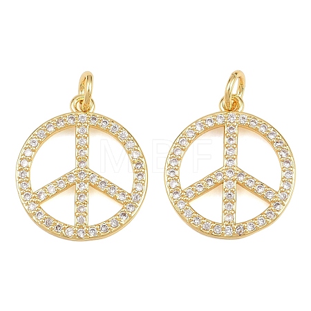 Brass Micro Pave Cubic Zirconia Pendants KK-L275-56G-01A-1