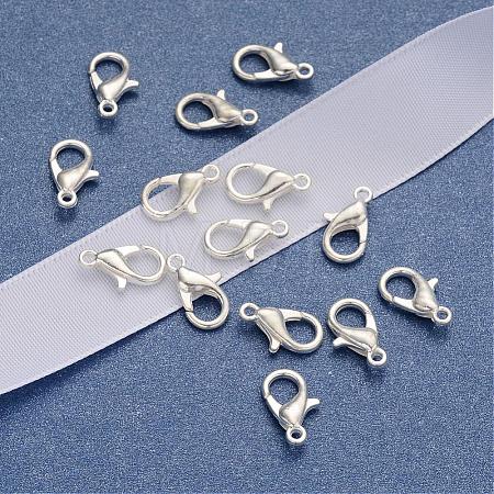 Silver Color Plated Alloy Lobster Claw Clasps X-E102-S-1