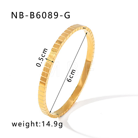 304 Stainless Steel  Hinged Bangles for Women FS-WG09E60-35-1