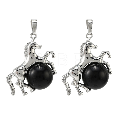 Natural Obsidian Pendants G-D102-01P-08-1