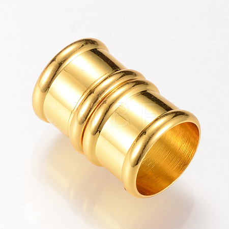 Brass Magnetic Clasps with Glue-in Ends X-KK-R052-22G-1