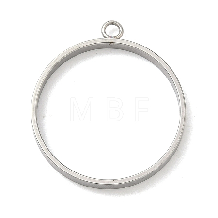 304 Stainless Steel Open Back Bezel Pendants STAS-B126-06F-P-1