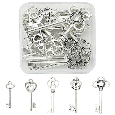 20Pcs 5 Styles Tibetan Style Alloy Big Pendants FIND-YW0012-54-1