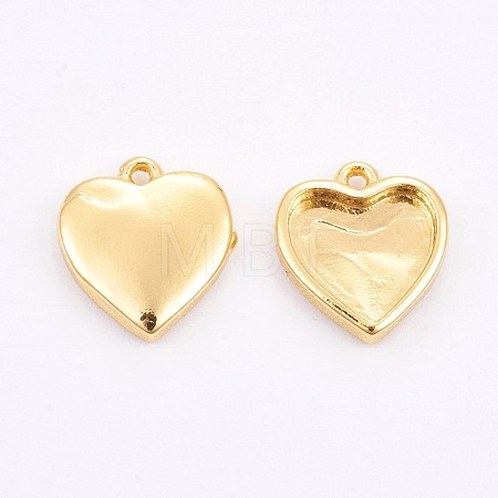 Brass Pendant Cabochon Settings ZIRC-E149-20G-1