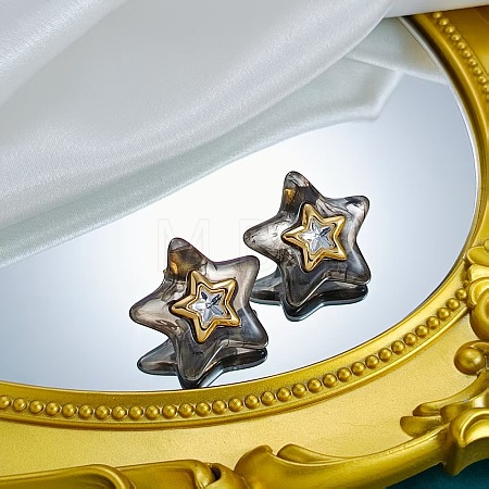 304 Stainless Steel Crystal Rhinestone Stud Earrings WGB8B63-02-1