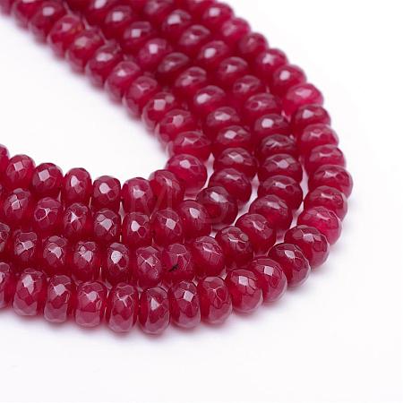 Natural White Jade Bead Strands G-R343-2x4-07-1