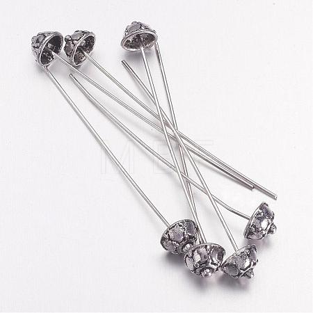 Tibetan Style Pins X-TIBE-1370-AS-RS-1