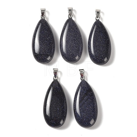 Synthetic Blue Goldstone Pendants GG-CBACB71-02P-14-1
