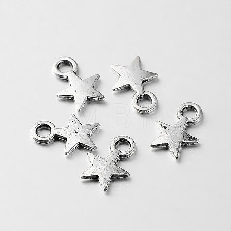 Tibetan Style Alloy Star Charms LS-TIBEB-O004-11-1