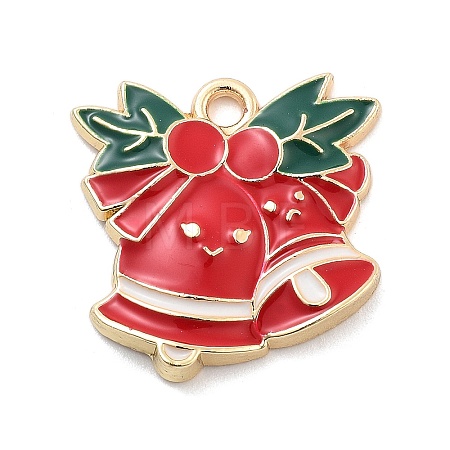 Christmas Theme Alloy Enamel Pendants X-ENAM-D060-04C-1