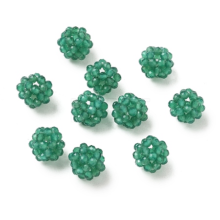 Natural Green Onyx Agate(Dyed & Heated) Woven Beads GG-CBA2E9C-F13-01A-1