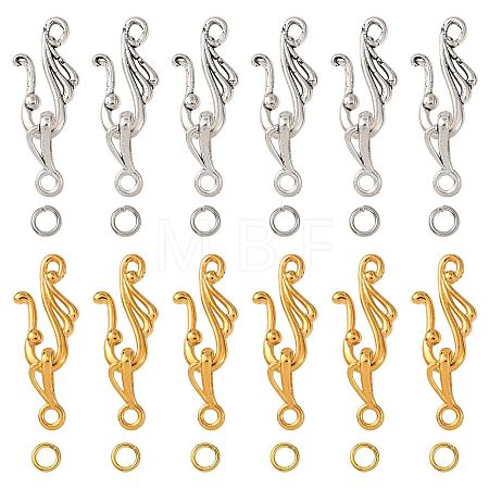 Tibetan Style Hook and Eye Clasps FIND-FS0005-26-1