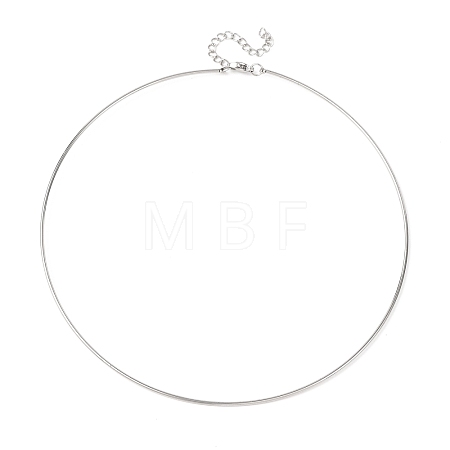 1.5MM 201 Stainless Steel Wire Choker Necklace NJEW-Z098-02P-1