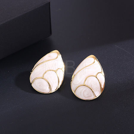 201 Stainless Steel Enamel Stud Earrings FS-WGE915E-01-1