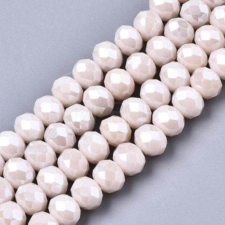 Electroplate Glass Beads Strands EGLA-A034-P8mm-A19-1