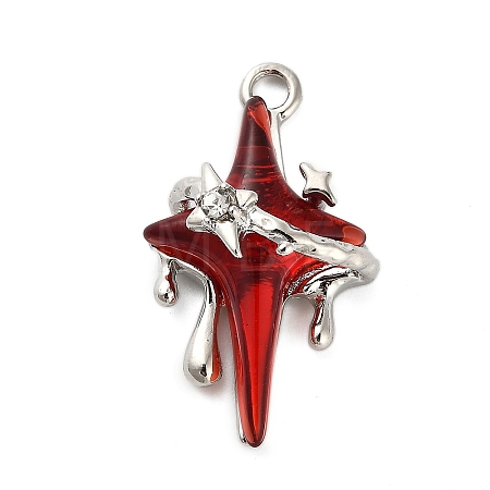 Gothic Alloy Resin Pendants PALLOY-I224-08G-01-1
