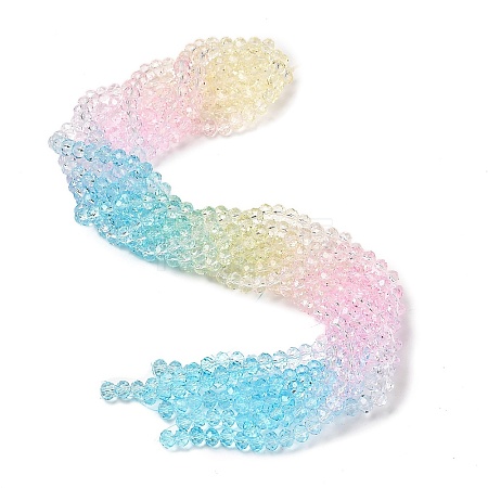 Transparent Painted Glass Beads Strands X1-DGLA-A034-T6mm-A21-1