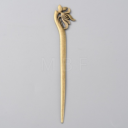 Alloy Lotus Hair Sticks MRMJ-WH0077-101A-1