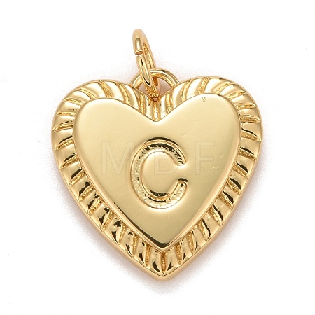 Rack Plating Real 18K Gold Plated Brass Pendants KK-E260-01G-C-1