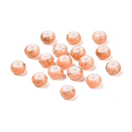 Opaque Spray Painted Glass Beads X1-GLAA-G118-01L-1