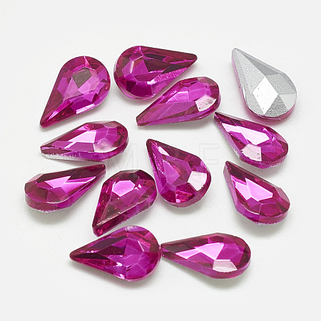Pointed Back Glass Rhinestone Cabochons RGLA-T082-6x10mm-09-1