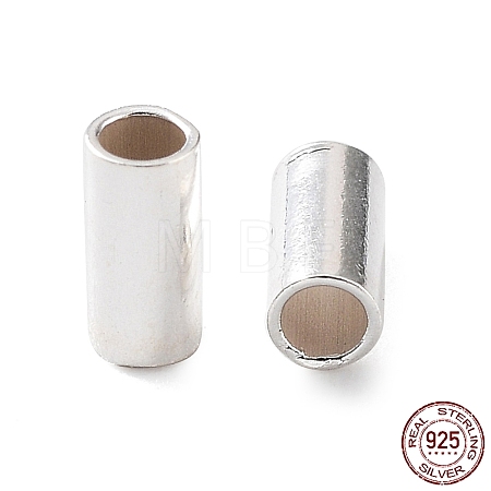 925 Sterling Silver Spacer Tube Beads STER-Z006-02A-S-1