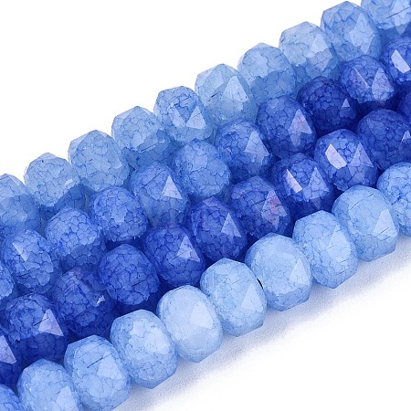 Imitation Jade Crackle Glass Beads Strands GLAA-N068-01A-A02-1