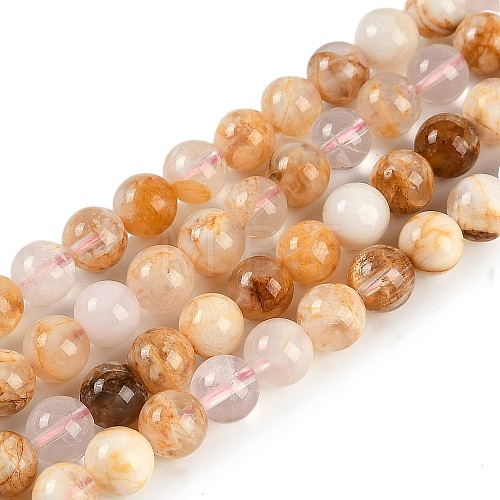 Natural Cherry Blossom Agate Beads Strands G-H062-A02-01-1