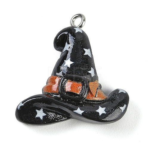 Halloween Theme Resin Pendants RESI-M046-01M-01-1