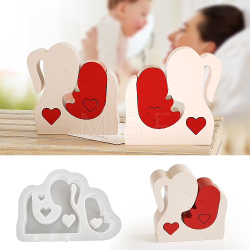 Infant & Mom Decoration DIY Silhouette Silicone Bust Statue Molds DIY-K073-17-1