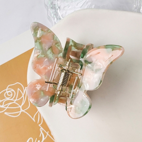 Butterfly Cellulose Acetate(Resin) Claw Hair Clips PW-WG38667-08-1