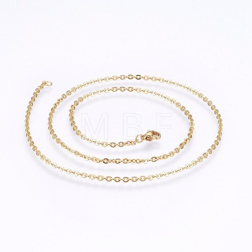 304 Stainless Steel Cable Chains Necklaces NJEW-F226-04G-09-1