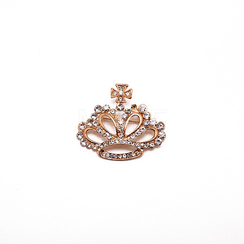 Crystal Rhinestone Crown Brooch JEWB-WH0022-27-1