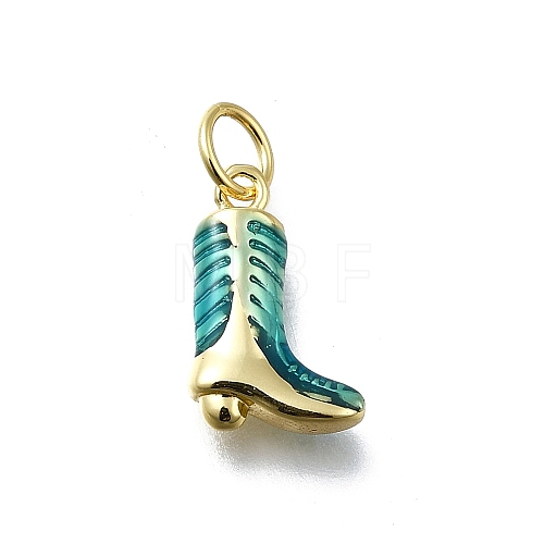 Brass Enamel Pendants KK-K400-50G-03B-1