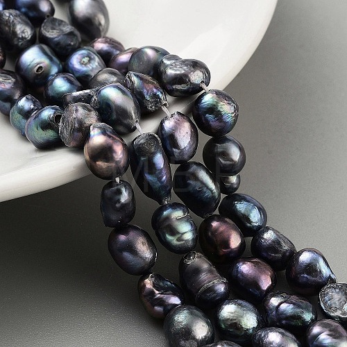 Dyed Natural Cultured Freshwater Pearl Beads Strands PEAR-P062-26A-1