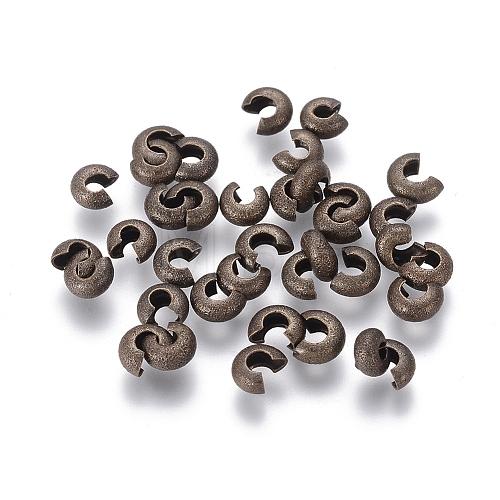 Brass Crimp Beads Covers KK-G016-AB-NF-1