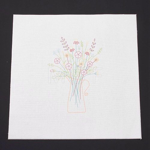 DIY Embroidery Fabric with Eliminable Pattern DIY-P032-B03-1