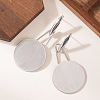 Alloy Flat Round Dangle Stud Earrings FS-WG56DB5-01-3
