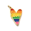 Pride 304 Stainless Steel Enamel Pendants LS-STAS-B079-01G-04-1