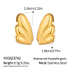 304 Stainless Steel Butterfly Wings Stud Earrings for Women PR3975-1-2