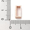 Rack Plating Rectangle Brass Micro Pave Cubic Zirconia Slide Charms KK-L224-037RG-3