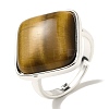 Natural Tiger Eye Adjustable Rings RJEW-H240-01S-21-2