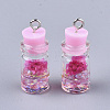 Glass Bottle Pendant Decorations X-GLAA-S181-05E-2