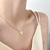 304 Stainless Steel Pave Clear Cubic Zirconia Geometric Pendant Necklaces for Women WG0942B-01-1