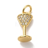 Brass Micro Pave Cubic Pendants X-KK-U027-07G-03-1
