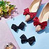 DELORIGIN 2 Pairs 2 Colors Bowknot Polyester Shoe Decorations FIND-DR0001-11-5